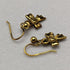 British Vintage Jewelry K9 Gold Ribbon Design Earrings